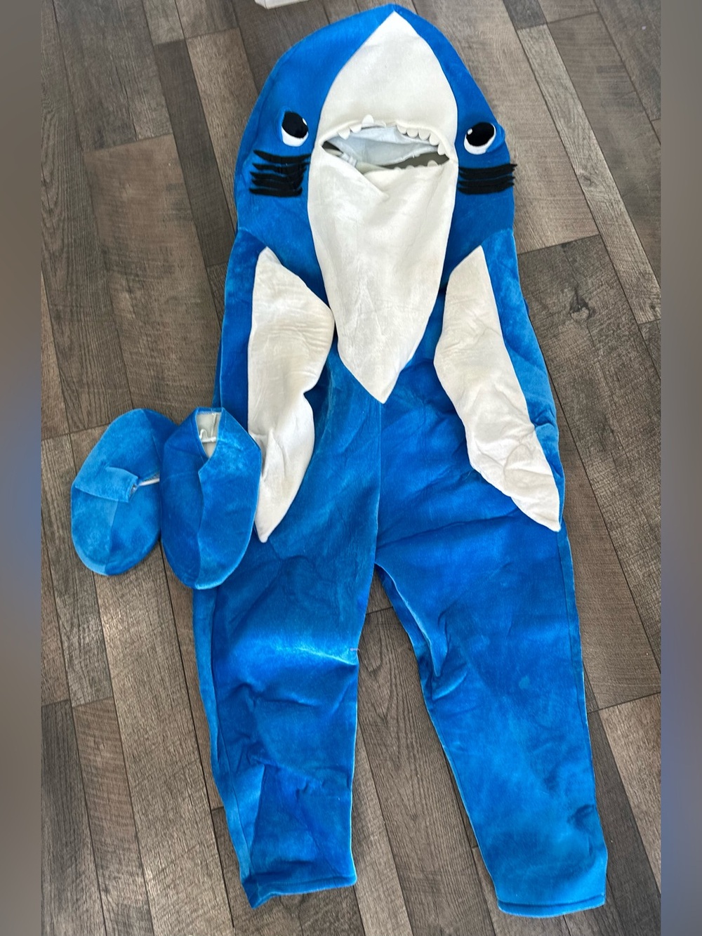 Perry Superstar Left Shark Dancing Zip Jumpsuit Halloween Costume Cosplay Teen.